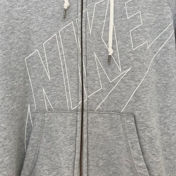 Nike logo heathered gray zip hoodie - Picture 2 of 13